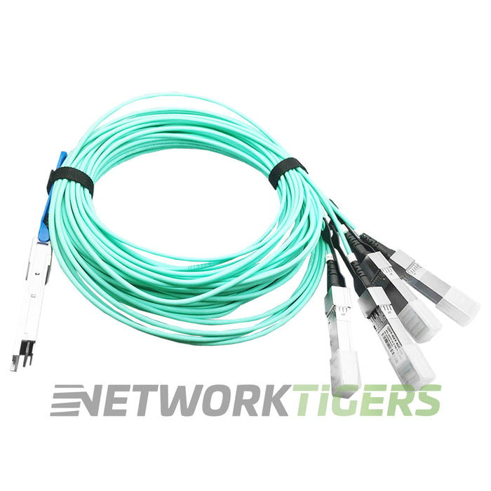 NEW HPE R1N84A 20m 40G QSFP+ to 4x 10G SFP+ Active Optical Breakout Cable