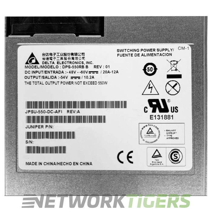 NEW Juniper JPSU-550-DC-AFI 550W DC Back-to-Front Airflow Switch Power Supply