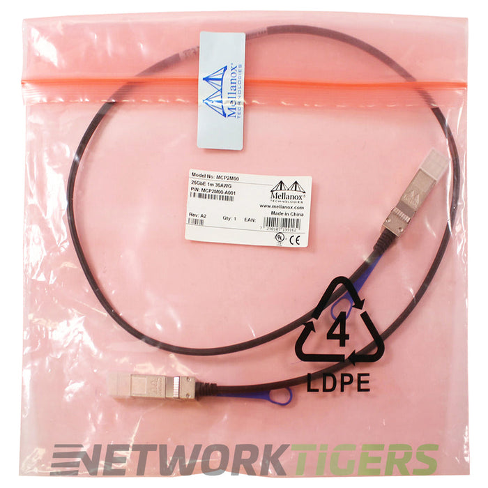 NEW Mellanox MCP2M00-A001 1m 25GB SFP28 Direct Attach Copper Cable