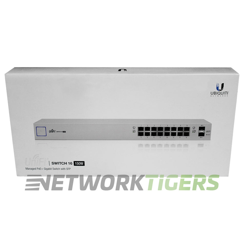 NEW Ubiquiti US-16-150W UniFi PoE 16x 1GB PoE+ RJ-45 2x 1GB SFP Switch