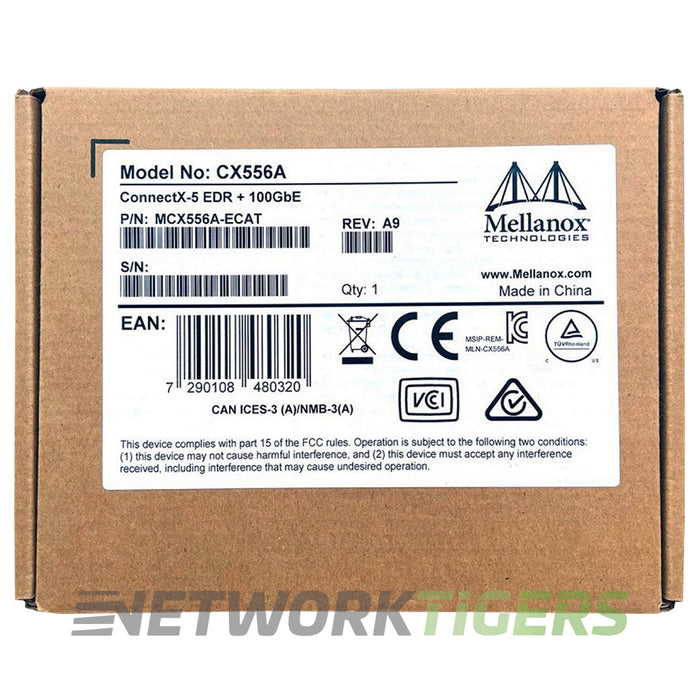 NEW nVidia Mellanox MCX556A-ECAT ConnectX-5 2x 100GB QSFP28 PCIe 3.0 x16 NIC