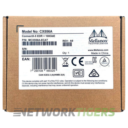 NEW nVidia Mellanox MCX556A-ECAT ConnectX-5 2x 100GB QSFP28 PCIe 3.0 x16 NIC