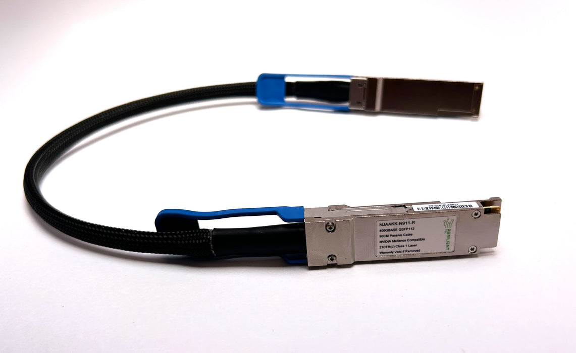 NJAAKK-N911 QSFP112 400G-Rated Passive DAC Cable, 0.5m – Stacking Cable for NVIDIA DGX Spark, ASUS Ascent GX10, Dell Pro Max GB10 (NJAAKK-0006 Equivalent)