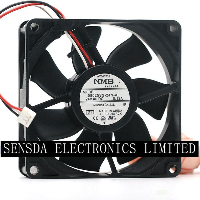 NMB 08025SS-24N-AL 80x80x25mm 24V DC 0.12A Axial Cooling Fan