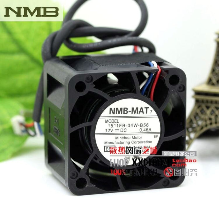 NMB 1511FB-04W-B56 38x38x28mm 12V DC 0.46A Axial Cooling Fan