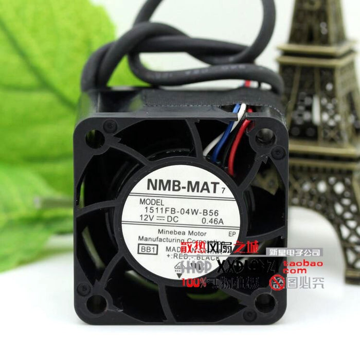 NMB 1511FB-04W-B56 38x38x28mm 12V DC 0.46A Axial Cooling Fan