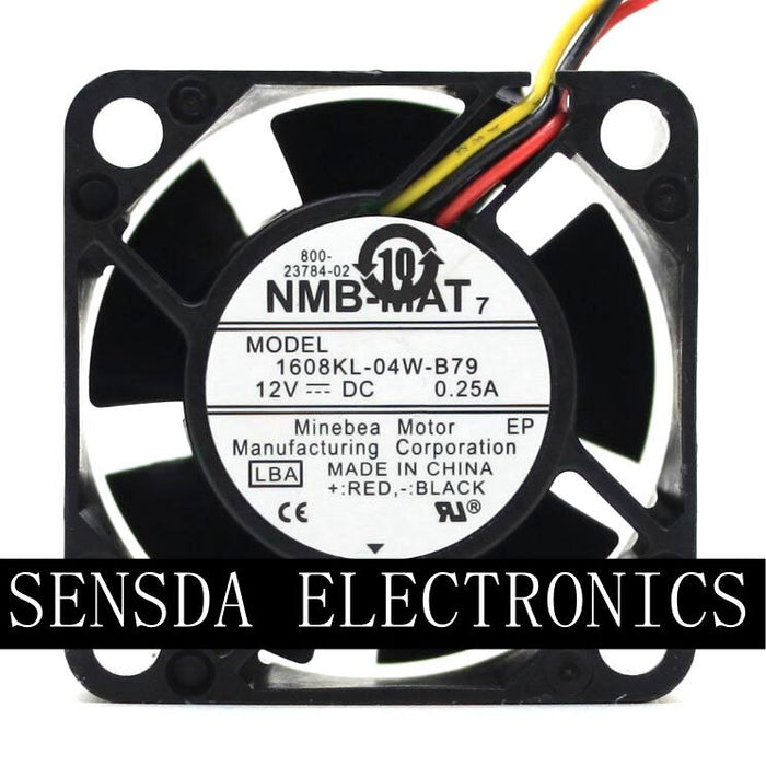 NMB 1608KL-04W-B79 40x40x20mm 12V DC 0.25A 3-Wire Axial Cooling Fan