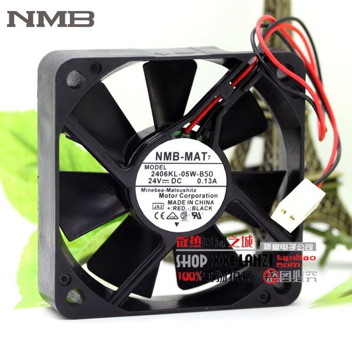 NMB 2406KL-05W-B50 60x60x15mm 24V DC 0.13A Axial Cooling Fan