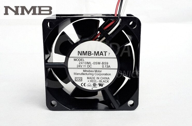 NMB 2410ML-05W-B59 60x60x25mm 24V DC 0.13A Axial Cooling Fan