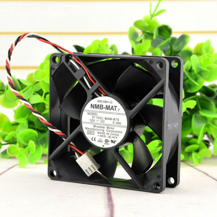 NMB 3110GL-B4W-B79 80x80x25mm 12V DC 0.38A Axial Cooling Fan