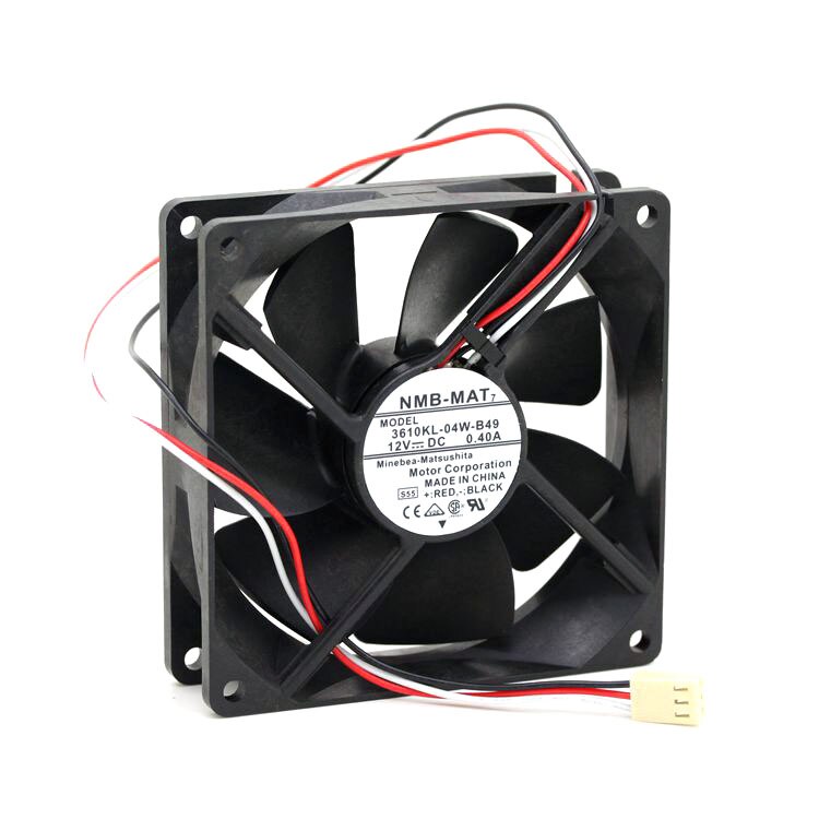 NMB 3610KL-04W-B49 90x90x25mm 12V DC 0.28A Axial Cooling Fan