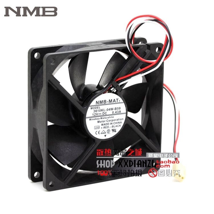 NMB 3610KL-04W-B59 90x90x25mm 12V DC 0.43A Axial Cooling Fan