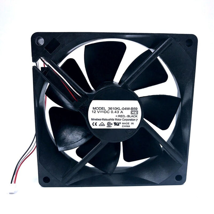 NMB 3610KL-04W-B59 92x92x25mm 12V DC 0.43A Axial Cooling Fan