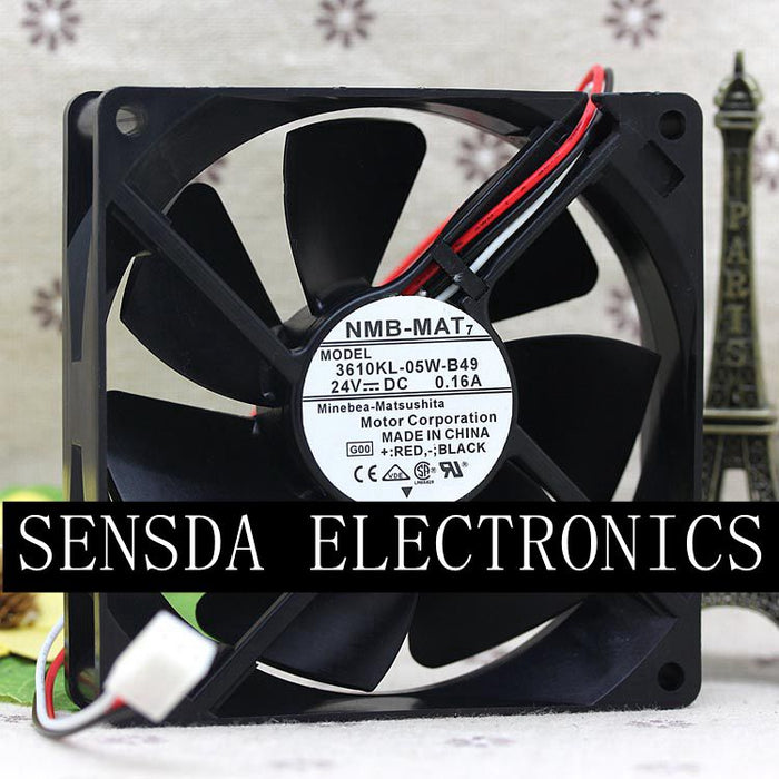 NMB 3610KL-05W-B49 92x92x25mm 24V DC Axial Cooling Fan