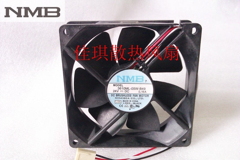 NMB 3610ML-05W-B49 92x92x25mm 24V DC 0.16A Axial Cooling Fan