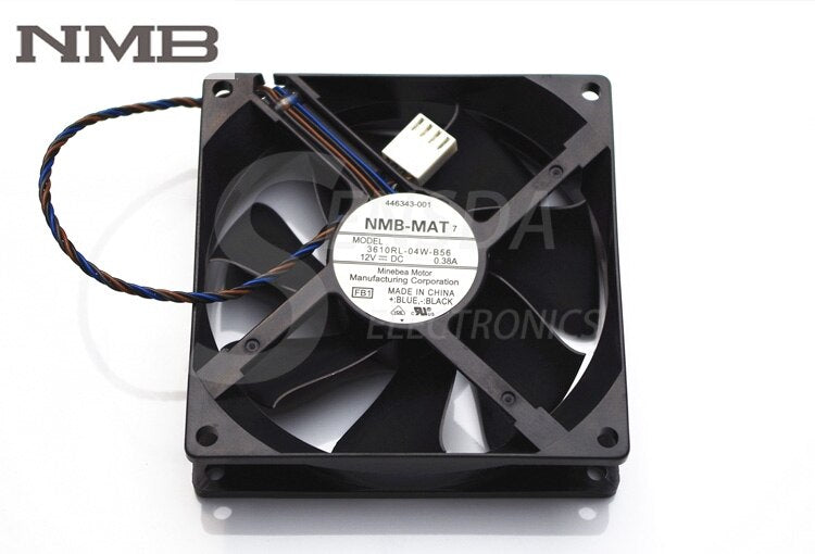 NMB 3610RL-04W-B56 90x90x25mm 12V DC 0.38A Axial Cooling Fan