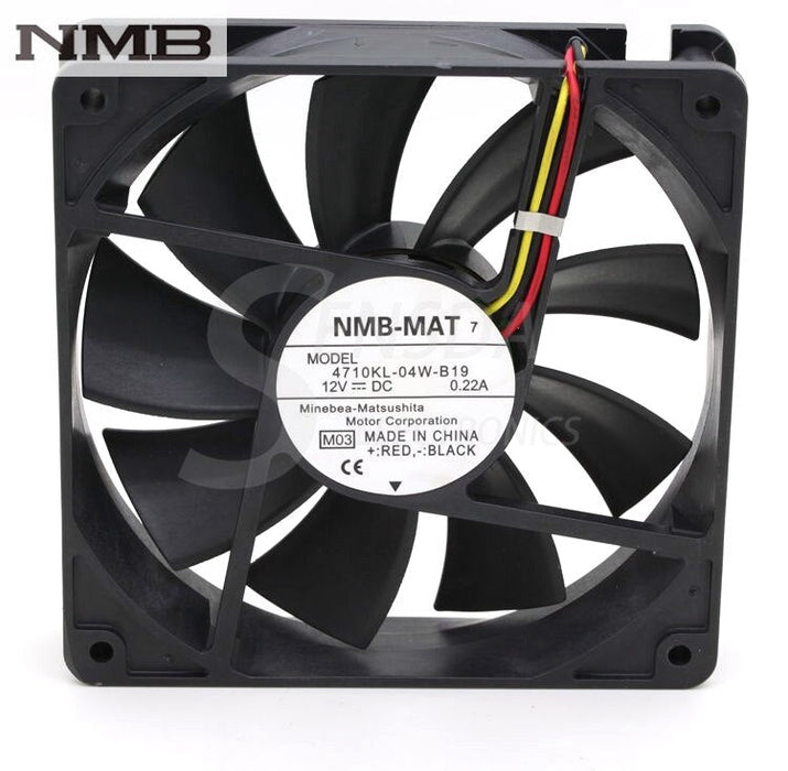 NMB 4710KL-04W-B19 120x120x25mm 12V DC 0.16A Axial Cooling Fan
