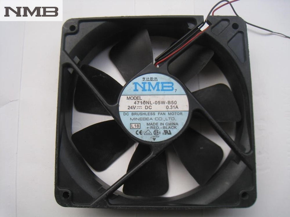 NMB 4710NL-05W-B50 120x120x25mm 24V DC 0.31A 2-Wire Axial Cooling Fan