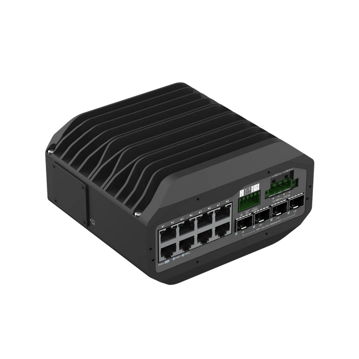 NSComm IS5200-8GT4XS-DC 8x1G & 4x10G SFP+ Industrial Dual DC-Power Switch
