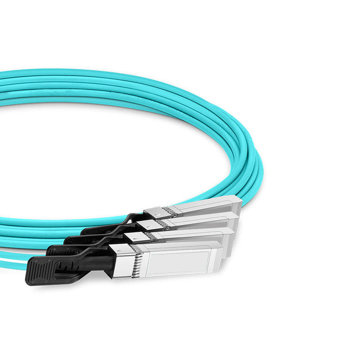 NSComm 100G QSFP28 to 4x25G SFP28 Active Optical Cable, OM3 Multimode, up to 30m