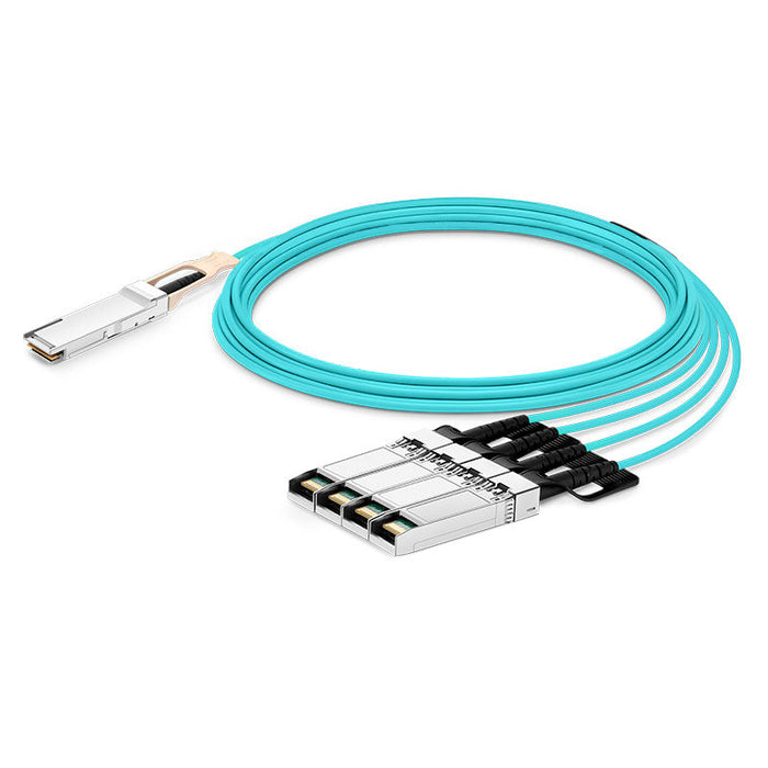 NSComm 100G QSFP28 to 4x25G SFP28 Active Optical Cable, OM3 Multimode, up to 30m