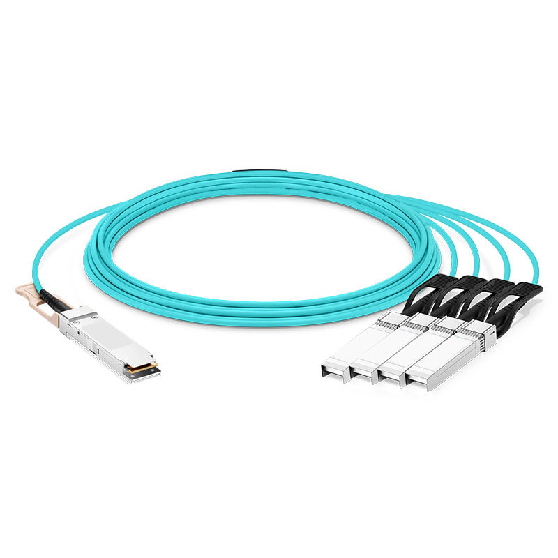 NSComm 100G QSFP28 to 4x25G SFP28 Active Optical Cable, OM3 Multimode, up to 30m