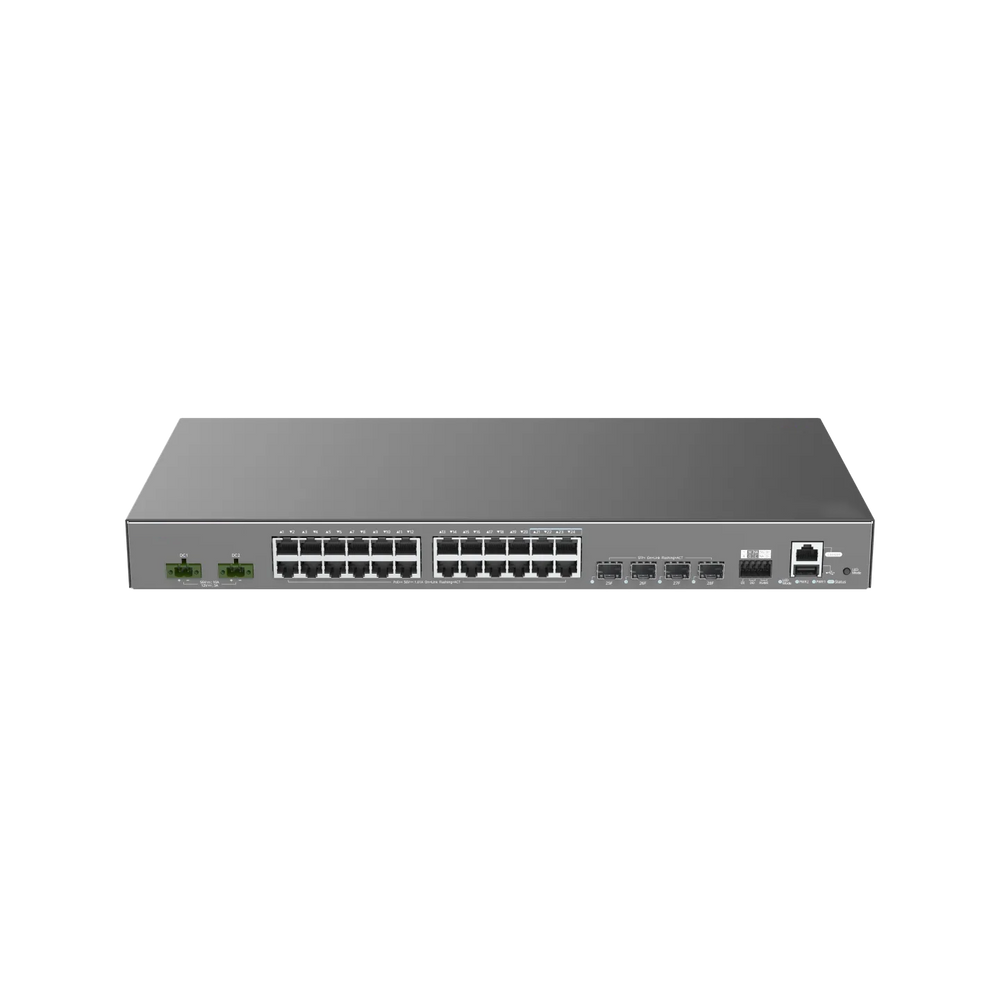 NSComm IS5200-24GT4XS-UP-DC 24x1G (PoE+) & 4x10G SFP+ Industrial PoE Switch