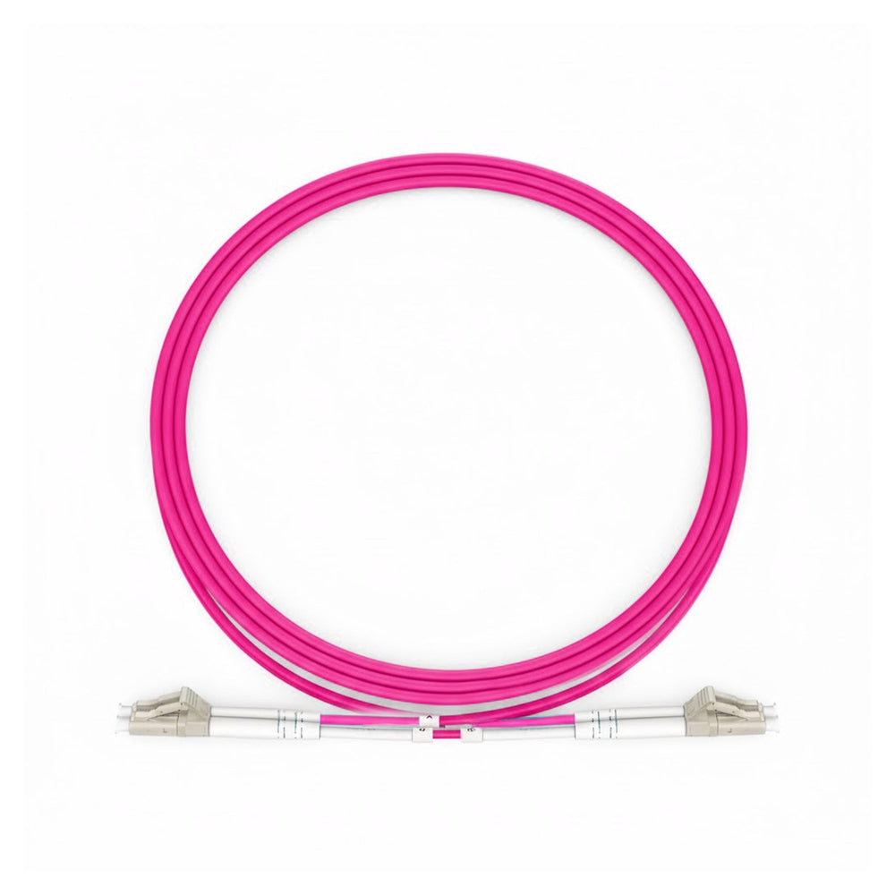 NSComm LC UPC to LC UPC Duplex Multimode(OM4) Fiber Patch Cable, 2 Fibers, 2.0mm OFNR