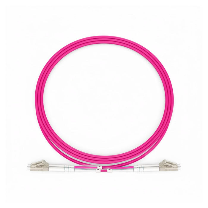NSComm LC UPC to LC UPC Duplex Multimode(OM4) Fiber Patch Cable, 2 Fibers, 2.0mm OFNR