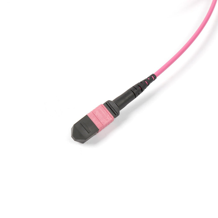 NSComm MPO 12F UPC to 4xLC UPC Duplex Harness Cables, 8 Fibers, Multimode (OM4), OFNR, Crossover
