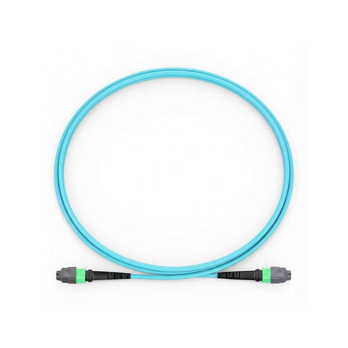 NSComm MPO Jumper Cables, MPO-16 APC (Female) to MPO-16 APC (Female), 16 Fibers, Multimode (OM3), OFNR, Low Loss, Crossover