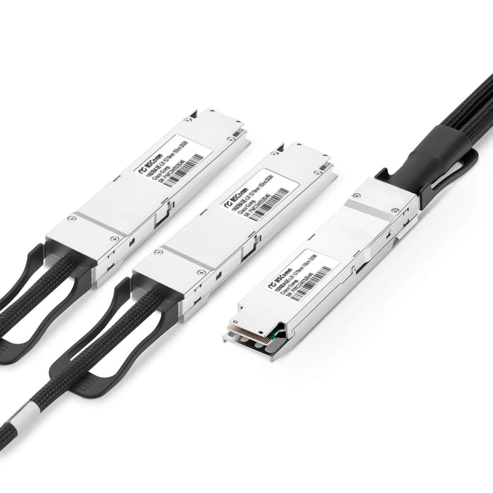 NSComm NVIDIA/Mellanox Compatible 800G OSFP Finned Top to 2 x 400G OSFP Flat Top Ethernet Active Electrical Copper Breakout Cable up to 5m(16ft)