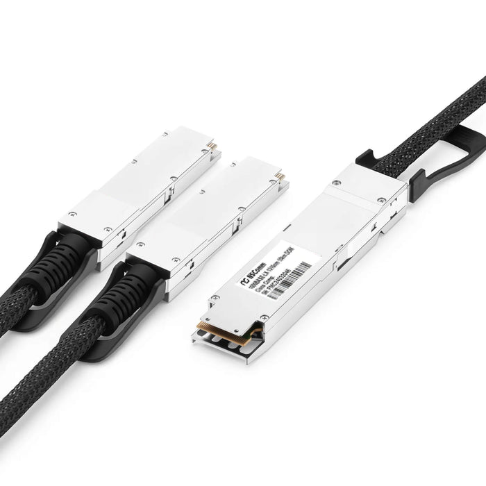 NSComm NVIDIA/Mellanox Compatible 800G OSFP Finned Top to 2 x 400G QSFP112 Active Direct Attach Copper Breakout Cable up to 5m(16ft)