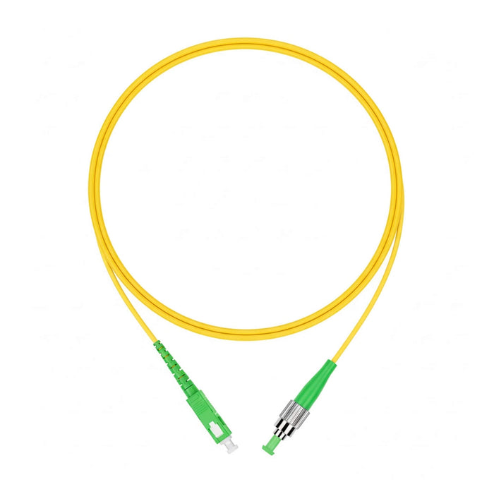 NSComm SC APC to FC APC Simplex Single Mode Fiber Patch Cable, 2.0mm OFNR