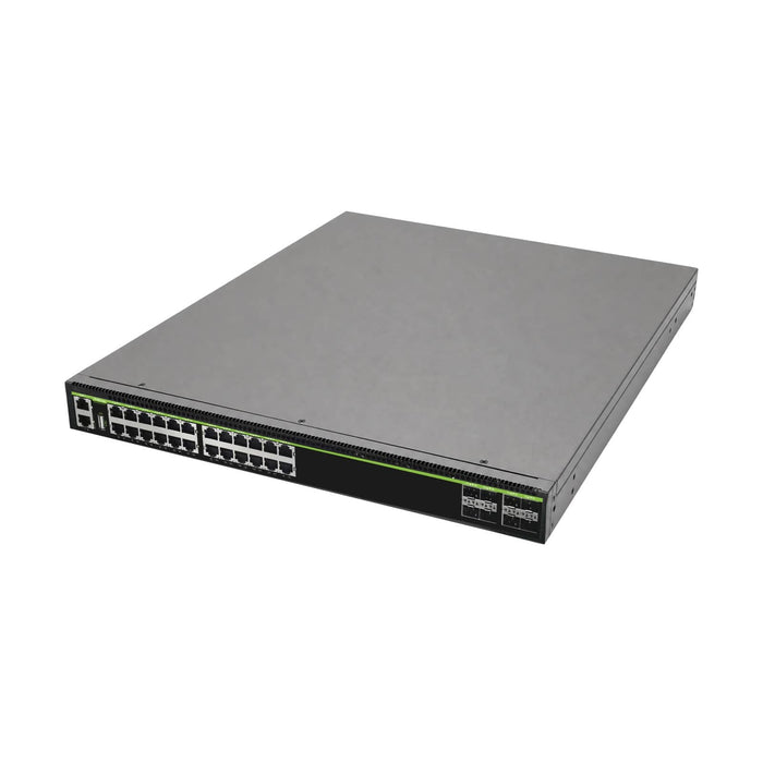NSComm E530-24P6Y 24-Port PoE+ Campus Access Switch with 25G Uplinks