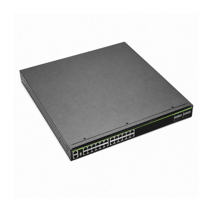 NSComm E530-24P6Y 24-Port PoE+ Campus Access Switch with 25G Uplinks