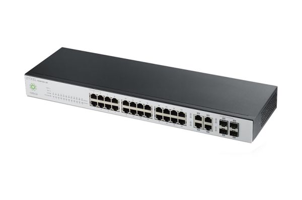 NSW100-28P - Zyxel Nebula 24-Ports 1000BASE-T Ethernet Cloud Managed Network Switch with 4-Ports SFP