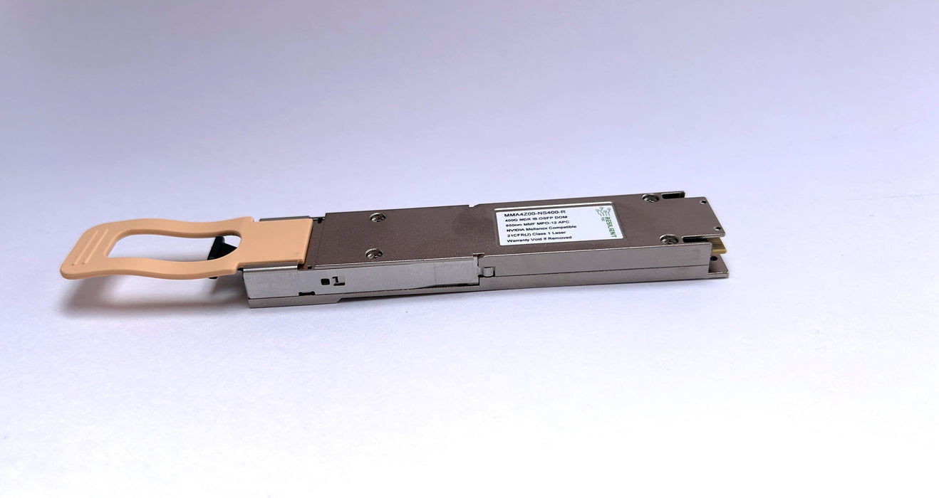 NVIDIA MMS4X00-NS400 Compatible 400G OSFP DR4 Flat-Top (RHS) Transceiver — MPO-12/APC SMF, 1310nm, 500m, for ConnectX-7