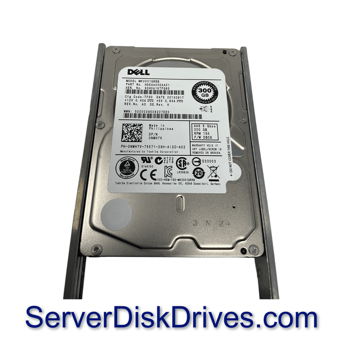 NWH7V — Dell 300GB 15K 6Gb/s 32MB 2.5 SAS Hard Drive MK3001GRRB