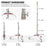 Neewer ST240SS Stainless Steel Light Stand with Casters (7.9')