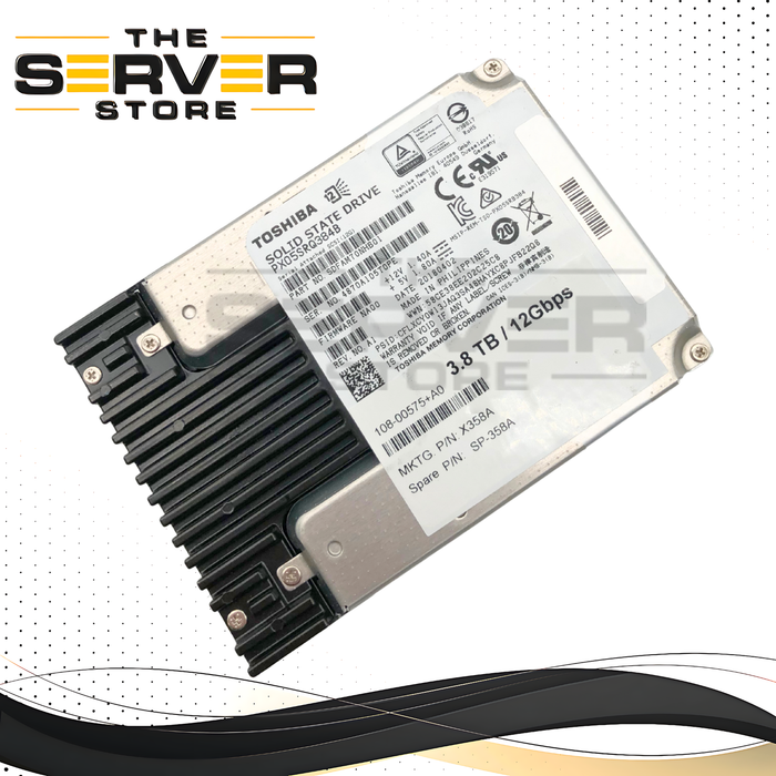 NetApp 3.84TB SAS 12Gbps SFF 2.5" SSD PX05SRQ384B Toshiba X358A SP-358A SDFAM70NHB01