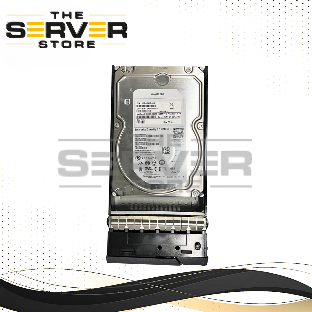 NetApp 6TB SAS 12G 7.2K LFF 3.5" HDD Seagate 108-00419+C0 X321A-R6 SP-321A-R6