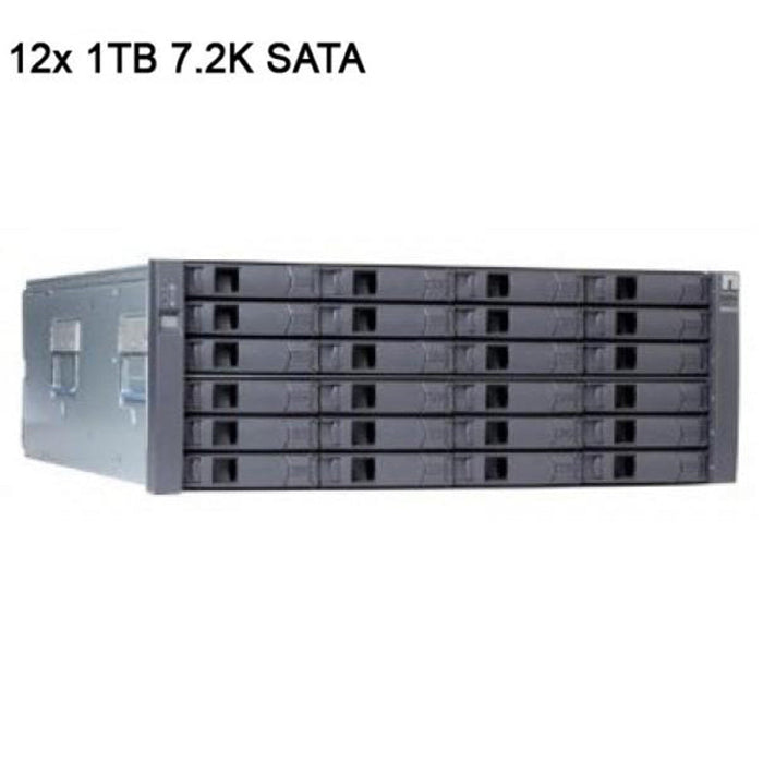 NetApp DS4243 Expansion Shelf with 12x 1TB 7.2K SATA 6Gbps HDDs (X302A-R5)