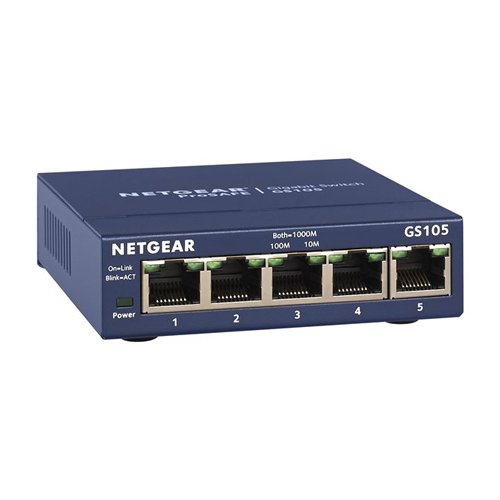 Netgear GS105 5-Ports 10/100/1000BASE-T Ethernet Network Switch - JPL-GS105NA
