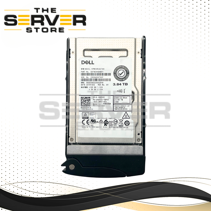 (New Open Box) Kioxia 3.84TB SAS 12G RI 2.5" SSD PM5-R KPM5XRUG3T84 for SuperMicro Server (Supermicro Tray Included)