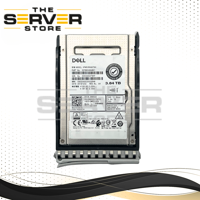(New Open Box) Kioxia 3.84TB SAS 12G RI SFF 2.5" SSD PM5-R KPM5XRUG3T84 for Cisco UCS Server (Cisco UCS Tray Included)