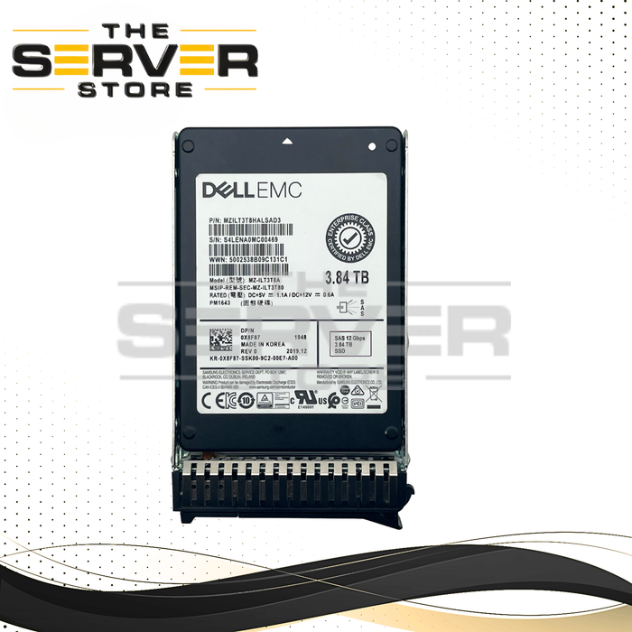 (New Open Box) Samsung 3.84TB SAS 12G RI 2.5" SSD PM1643 Series MZ-ILT3T8A For Lenovo Server