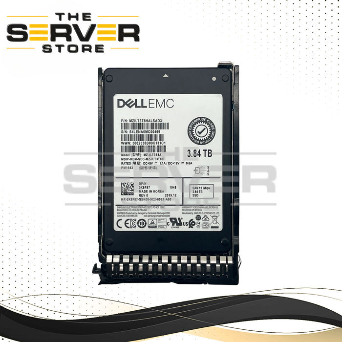 (New Open Box) Samsung 3.84TB SAS 12G RI SC 2.5 SSD PM1643 Series MZ-ILT3T8A for HPE ProLiant Server