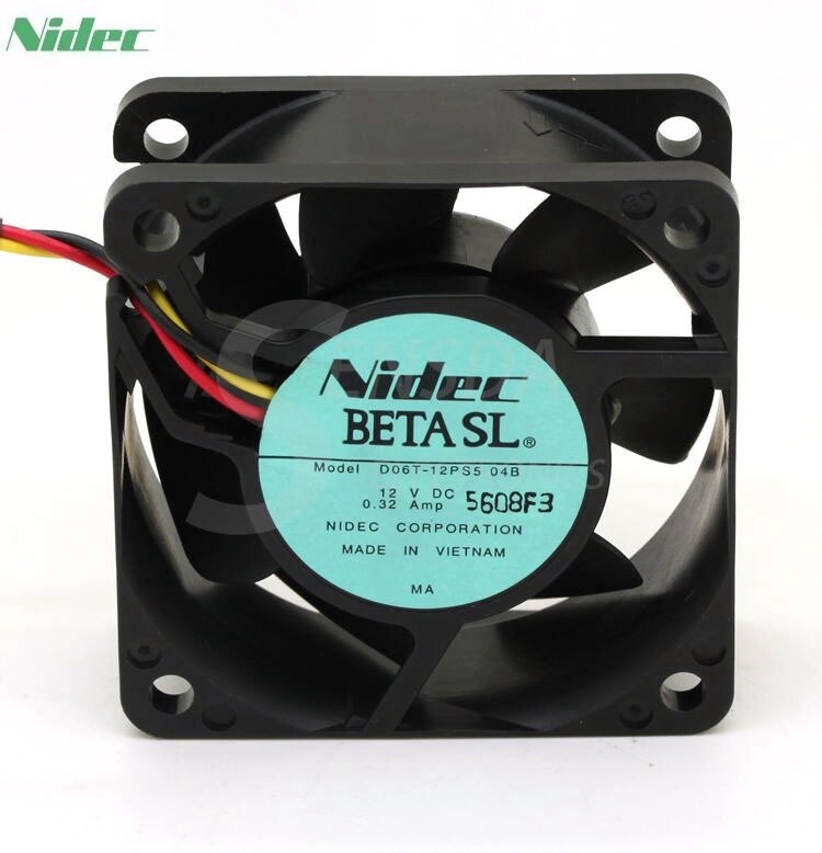Nidec D06T-12PS5 60x60x25mm 12V DC 0.32A Axial Cooling Fan
