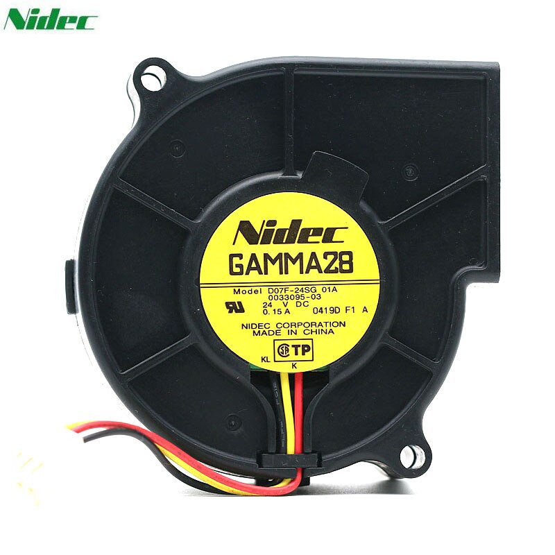 Nidec D07F-24SG 24V DC 75x75x30mm DC Blower Fan 01A